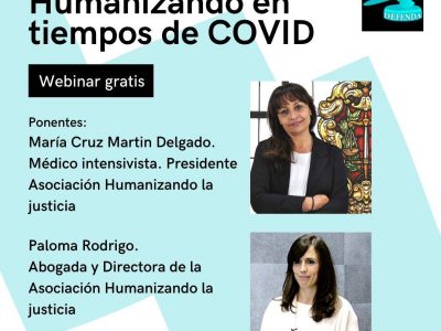 Próximo 20 de julio webinar #Humanizando en tiempos de Covid con la Asociación en Defensa de la Abogacía