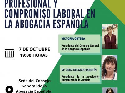 Presentación del estudio sobre el nivel de desgaste profesional y compromiso laboral en la abogacía española